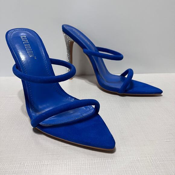 Cape Robbin Spruce Rhinestone Stiletto Heels in Lover Boy Blue Women's Size 9M - Picture 4 of 10